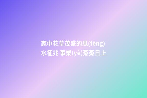 家中花草茂盛的風(fēng)水征兆 事業(yè)蒸蒸日上